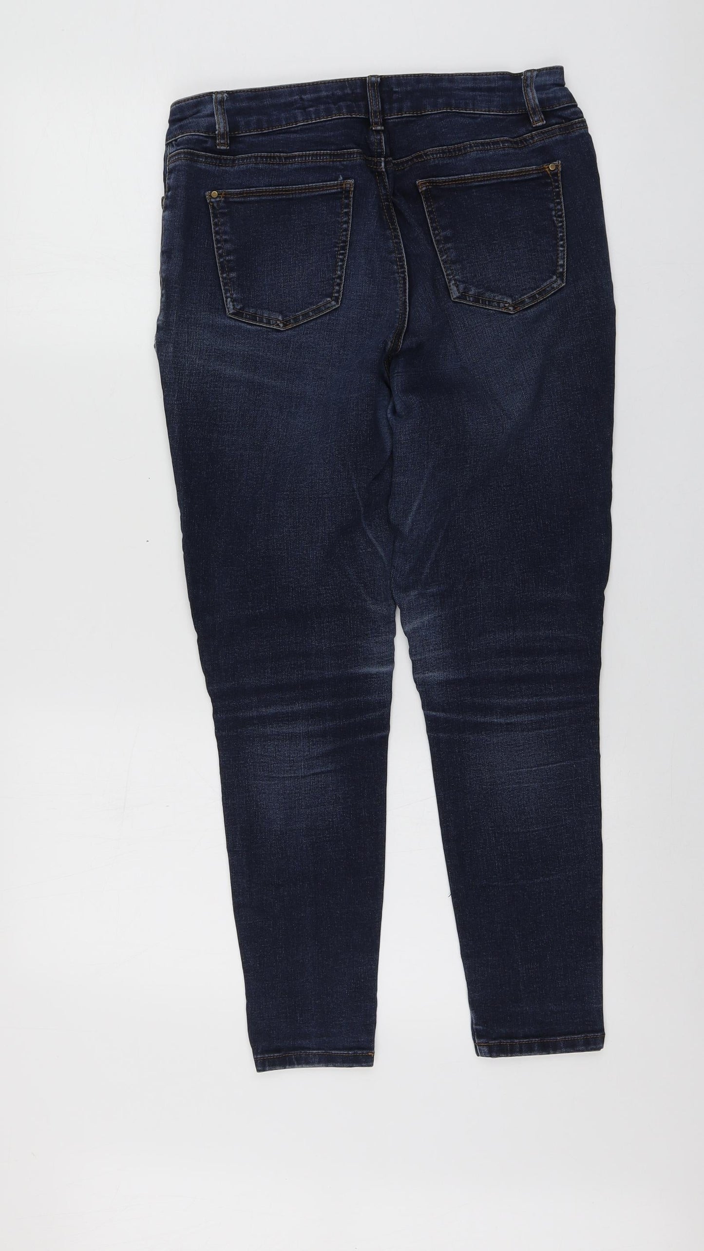 TU Womens Blue  Cotton Skinny Jeans Size 10 L25 in Regular