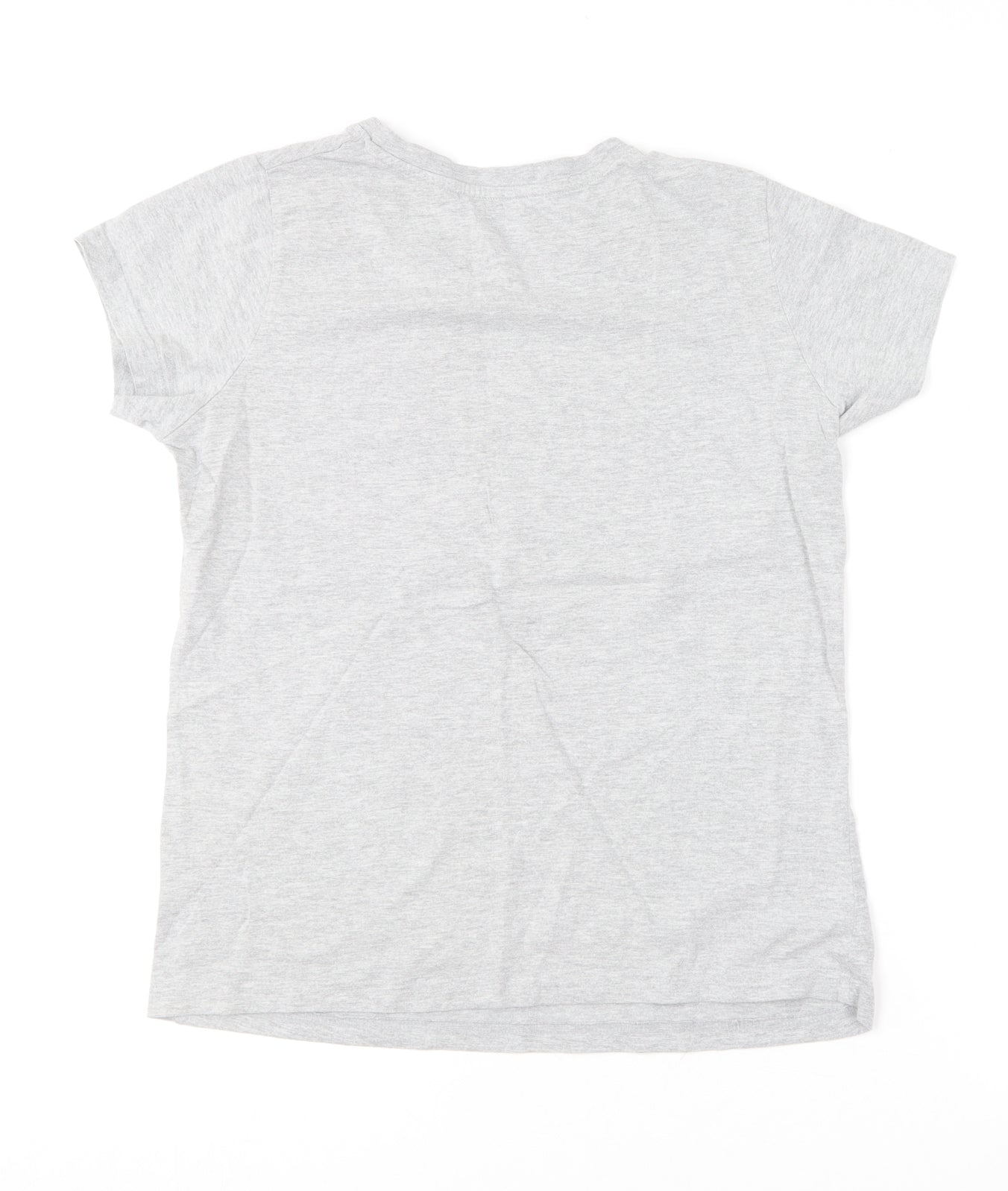 Very Womens Grey  Cotton Basic T-Shirt Size 8 Round Neck - Prosecco