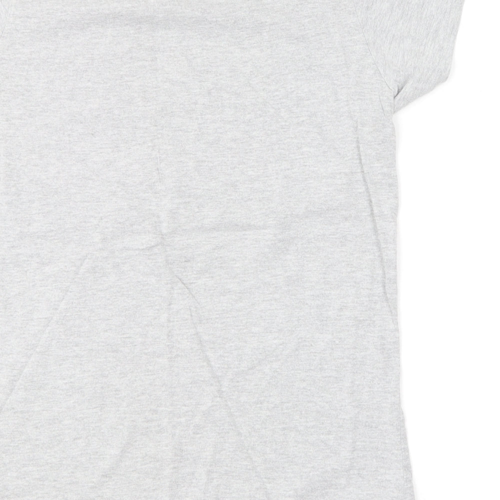 Very Womens Grey  Cotton Basic T-Shirt Size 8 Round Neck - Prosecco