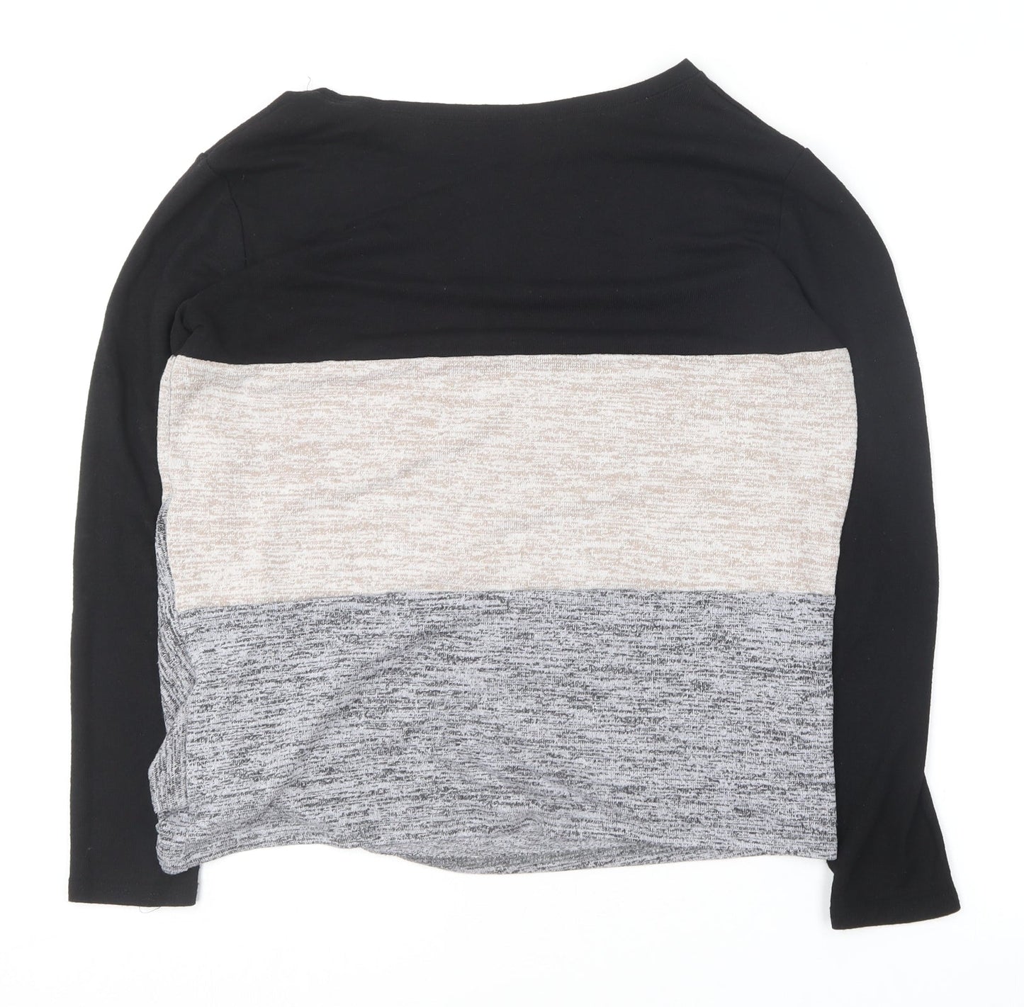 Preworn Womens Black Round Neck  Cotton Pullover Jumper Size M