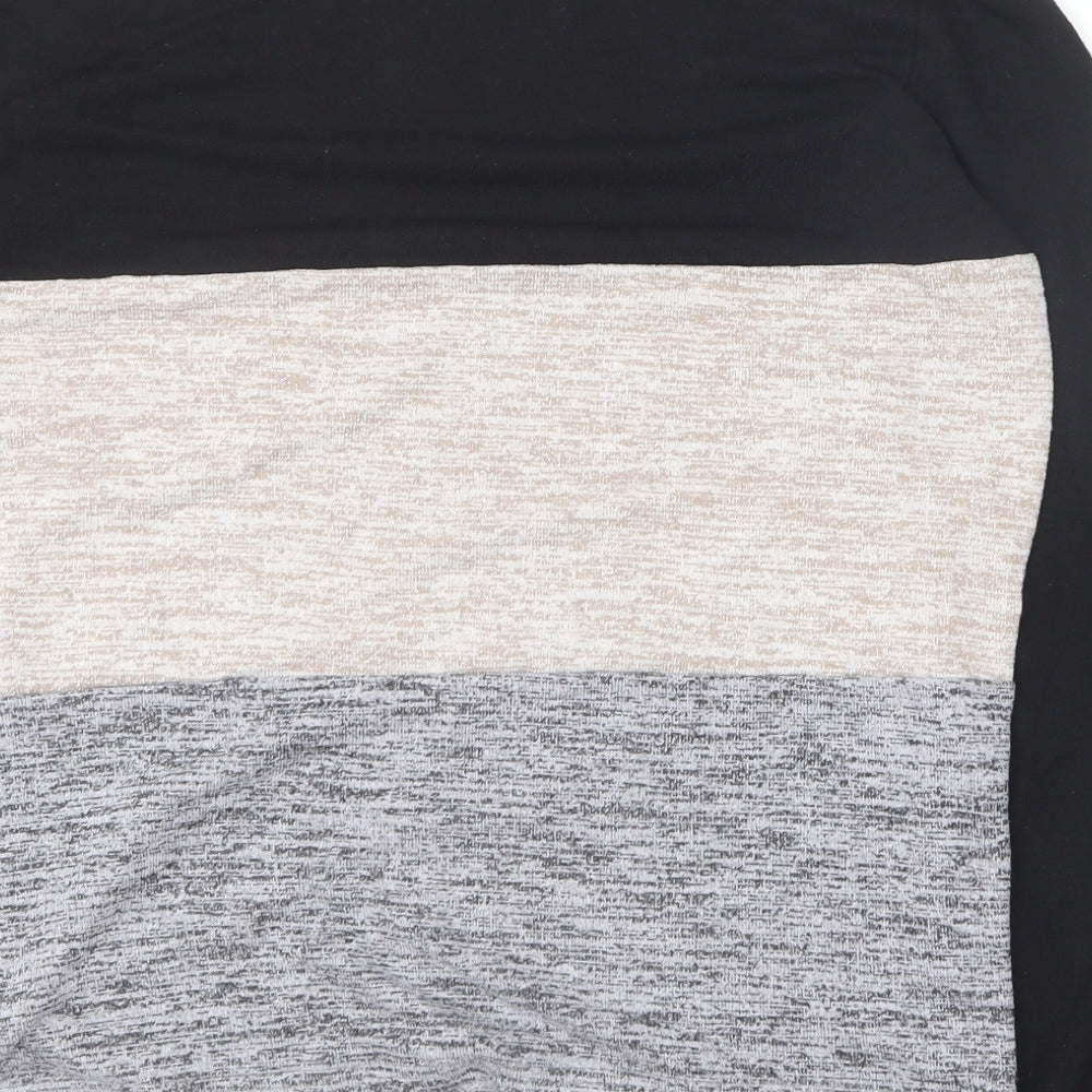 Preworn Womens Black Round Neck  Cotton Pullover Jumper Size M