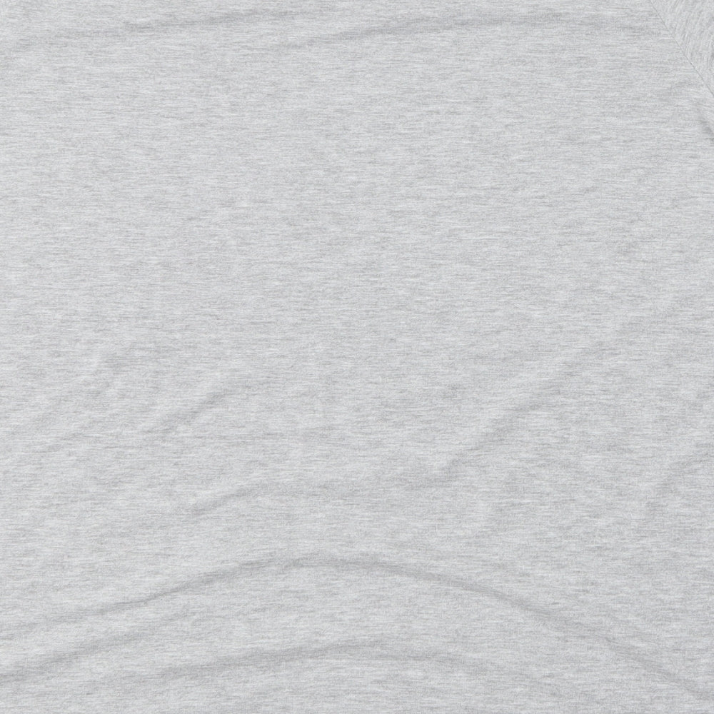 Boohoo Womens Grey  Polyester Basic T-Shirt Size 10 Round Neck - Mini Me