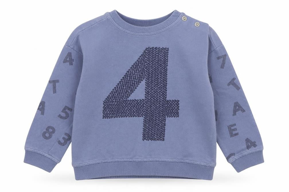 H&M Boys Blue  Cotton Pullover Sweatshirt Size 2 Years  Pullover - 4