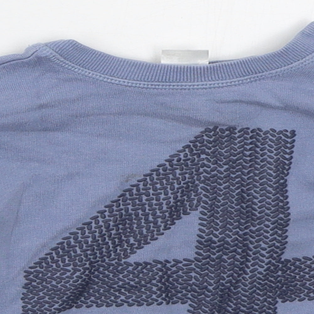 H&M Boys Blue  Cotton Pullover Sweatshirt Size 2 Years  Pullover - 4