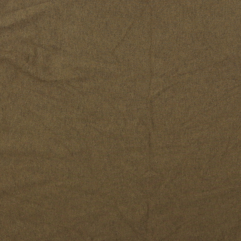 M&C Womens Brown Crew Neck  Nylon Pullover Jumper Size M