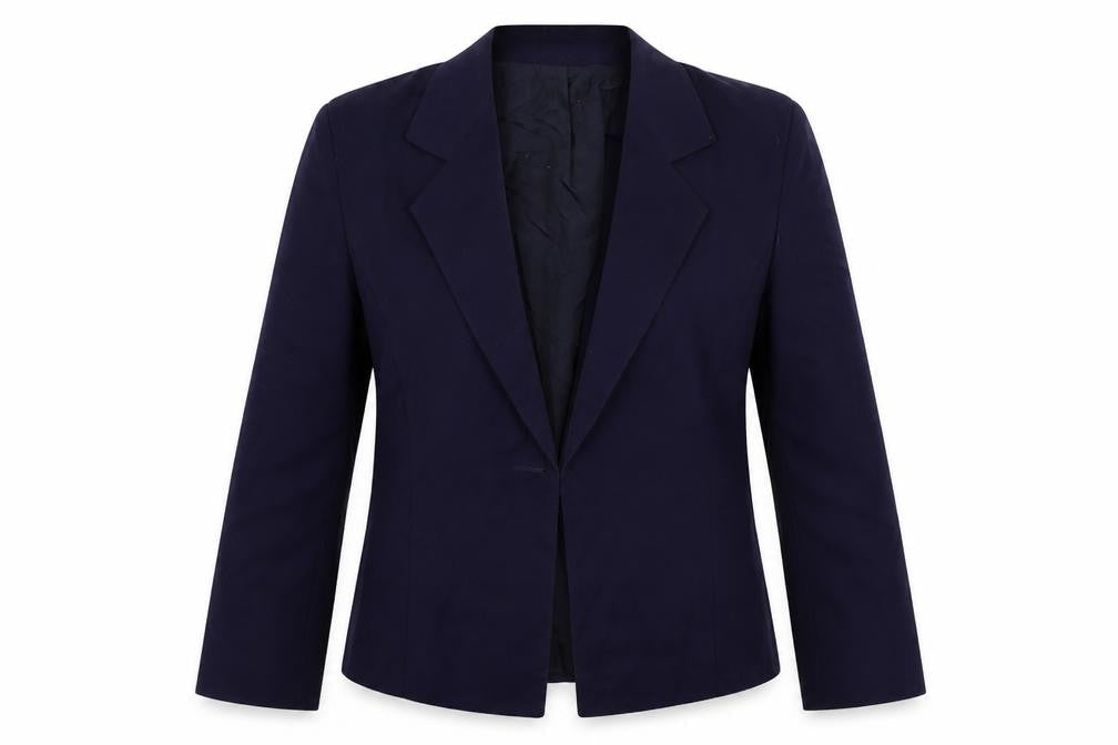 Equation Womens Blue  Polyester Jacket Blazer Size 12
