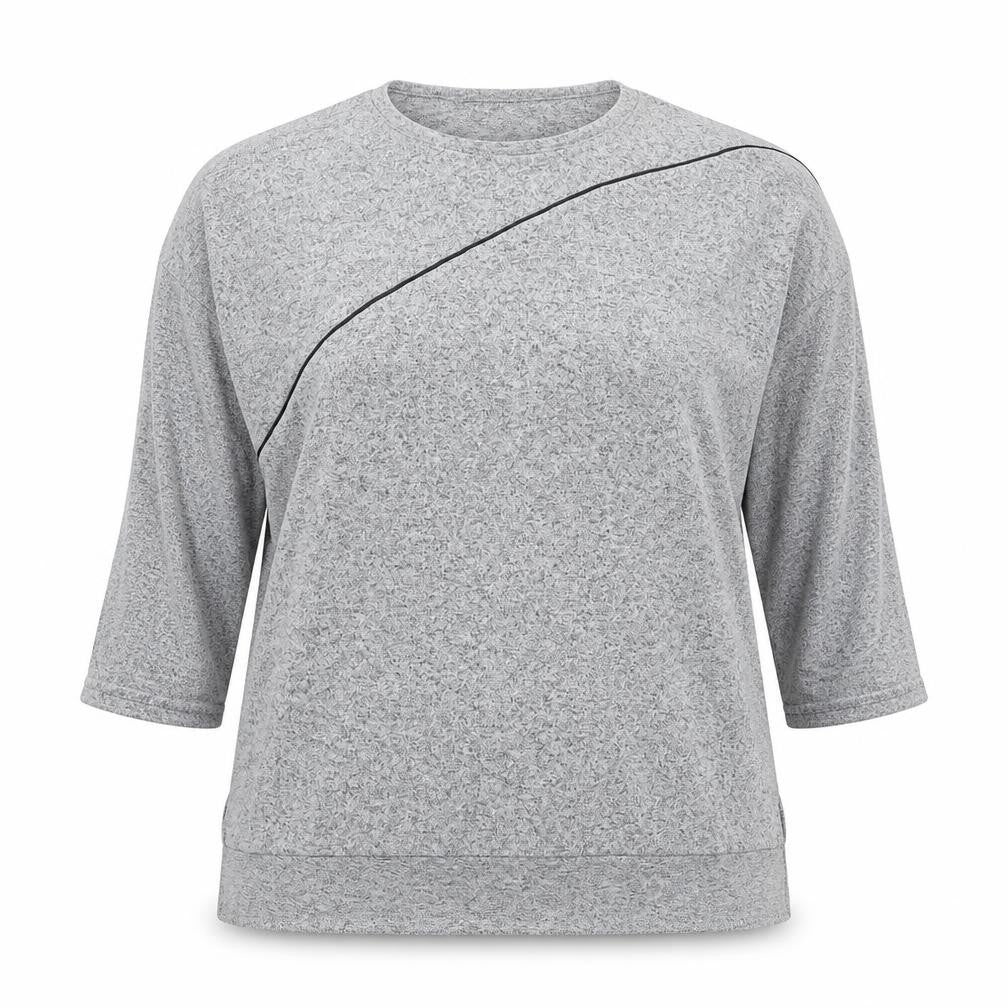 Zara Womens Grey Round Neck  Viscose Pullover Jumper Size XL