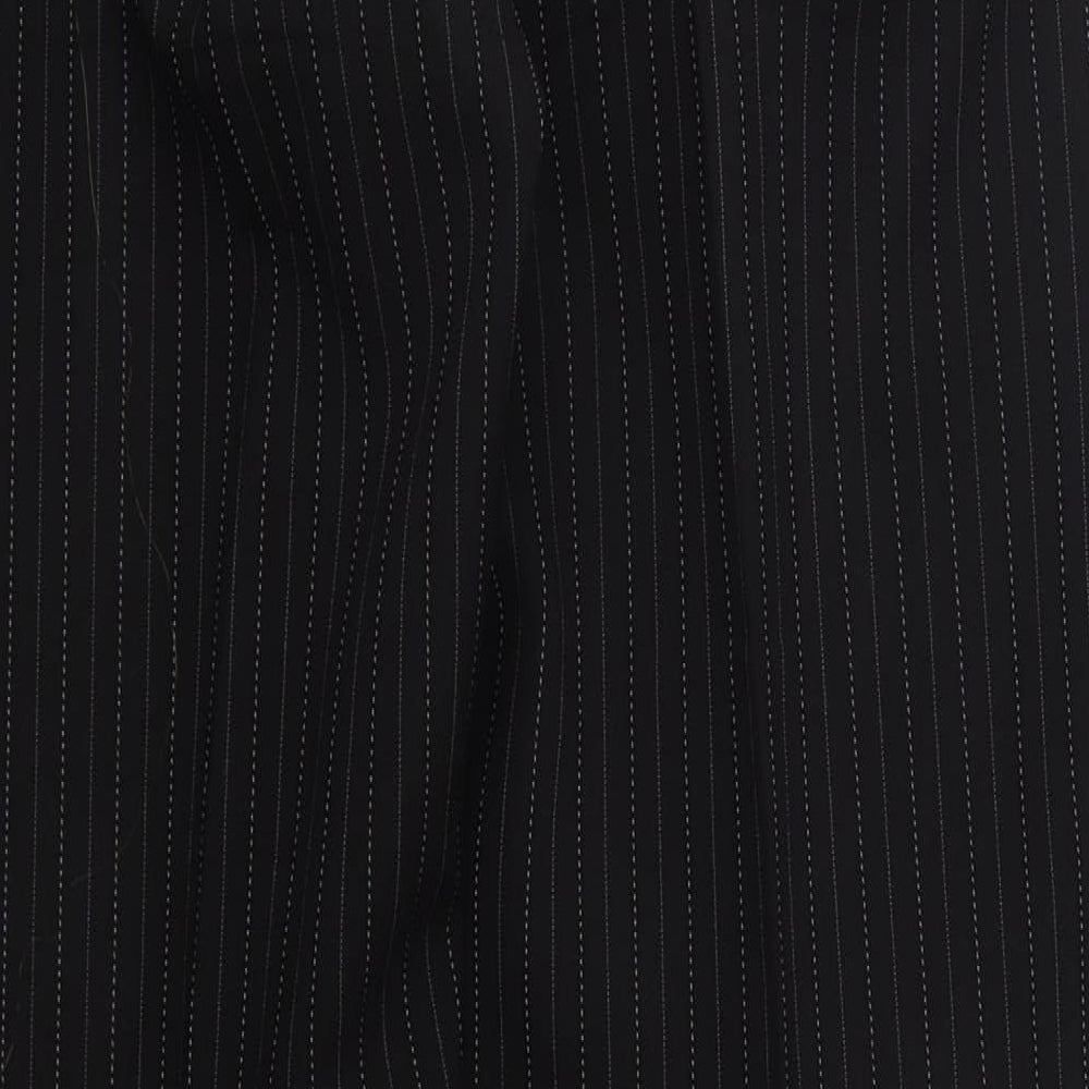 Evie Womens Black Striped Polyester Trousers  Size 12 L28 in Regular Hook & Eye