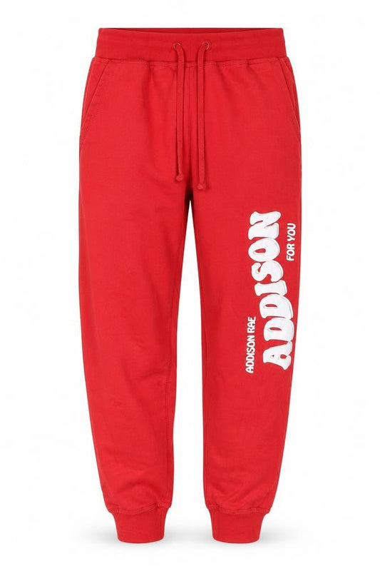Addison Lee Mens Red  Cotton Sweatpants Trousers Size S L26 in Regular Tie