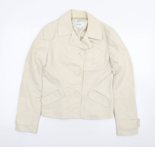 NEXT Womens Beige   Jacket  Size 8  Button