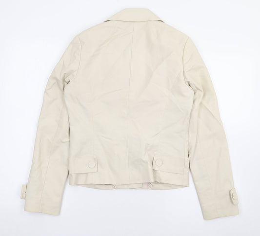 NEXT Womens Beige   Jacket  Size 8  Button