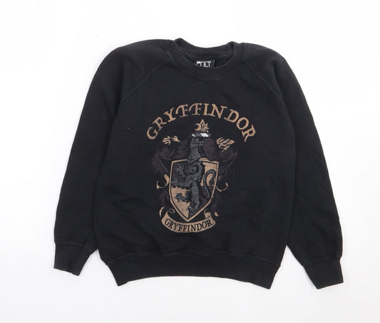 ABSOLUTE CULT Girls Black  Cotton Pullover Sweatshirt Size M  Pullover - Harry Potter