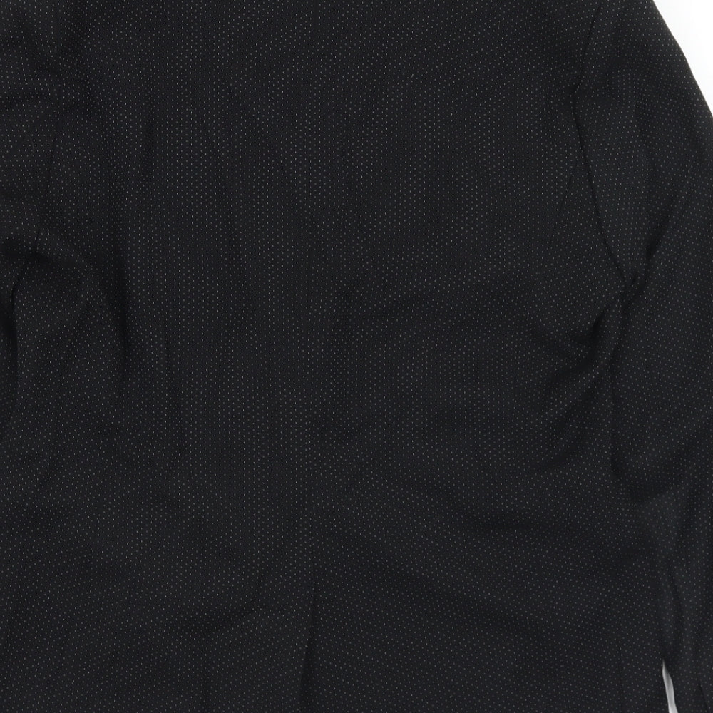 NEXT Womens Black Polka Dot Polyester Jacket Suit Jacket Size 12