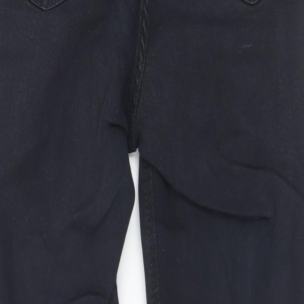 Topshop Womens Black  Cotton Skinny Jeans Size 26 in L30 in Regular Button
