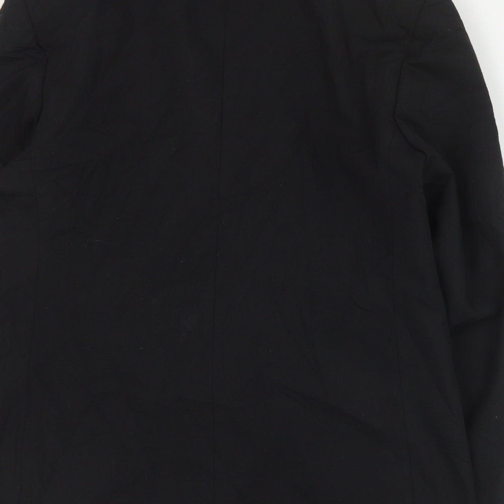 St Michael Womens Black  Polyester Jacket Suit Jacket Size 14
