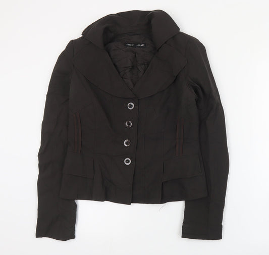 Hexeline Womens Brown   Jacket  Size 10  Button