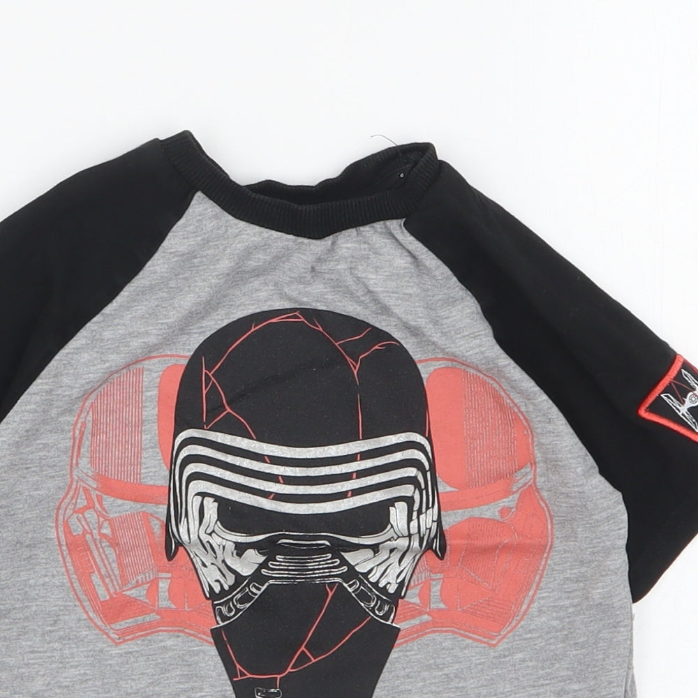Disney Boys Multicoloured  Polyester Basic T-Shirt Size 4 Years Round Neck  - Star Wars
