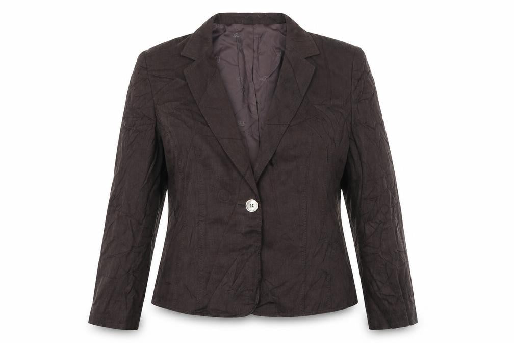 Country Casuals Womens Brown  Cupro Jacket Suit Jacket Size 18