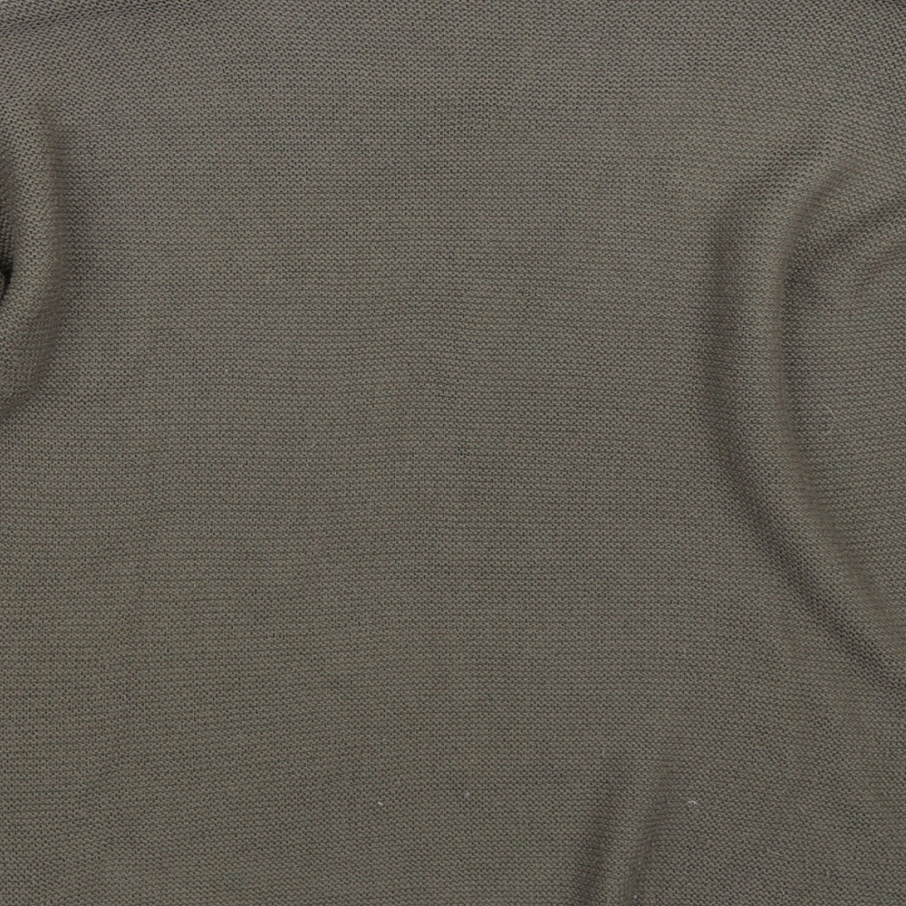 Peacocks Womens Green Round Neck  Acrylic Pullover Jumper Size XL