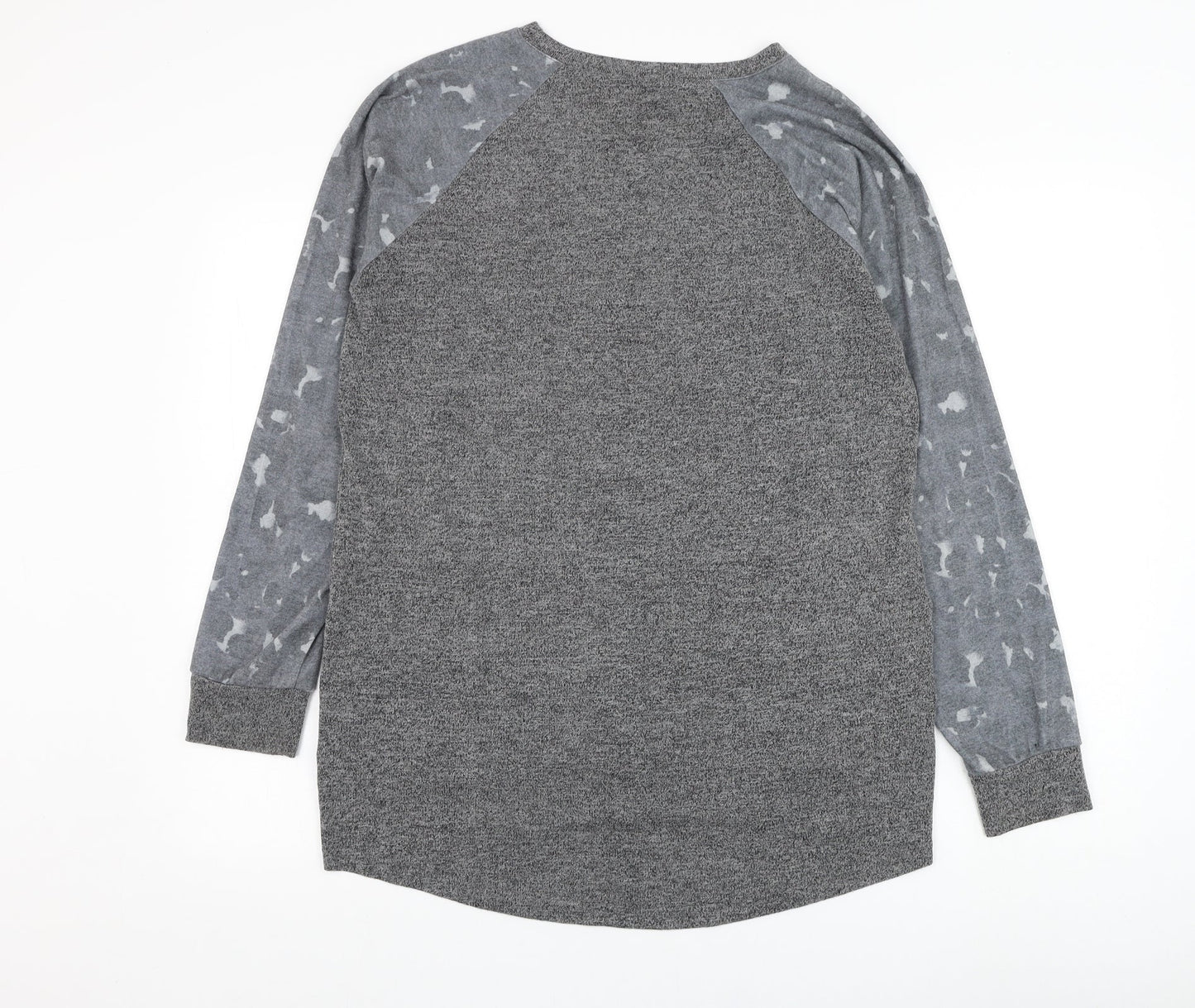 Preworn Womens Grey Round Neck  Cotton Pullover Jumper Size M