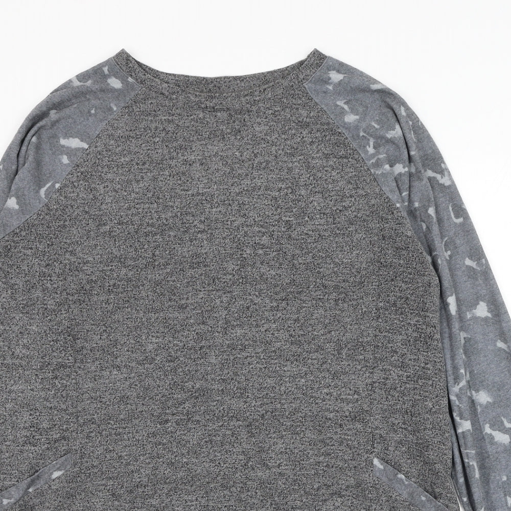 Preworn Womens Grey Round Neck  Cotton Pullover Jumper Size M