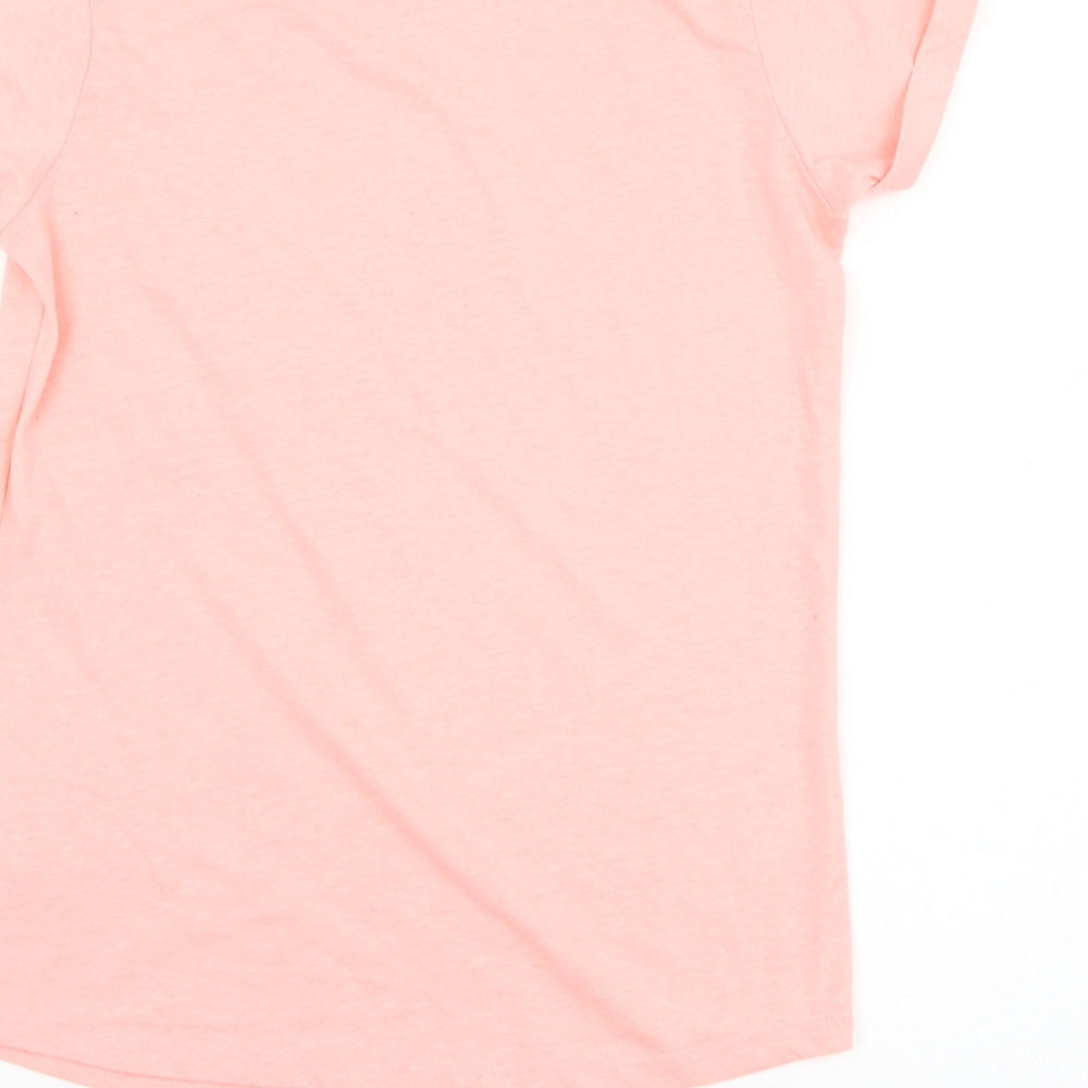 Primark Girls Pink  Polyester Basic T-Shirt Size 10-11 Years Round Neck Pullover - Unicorn