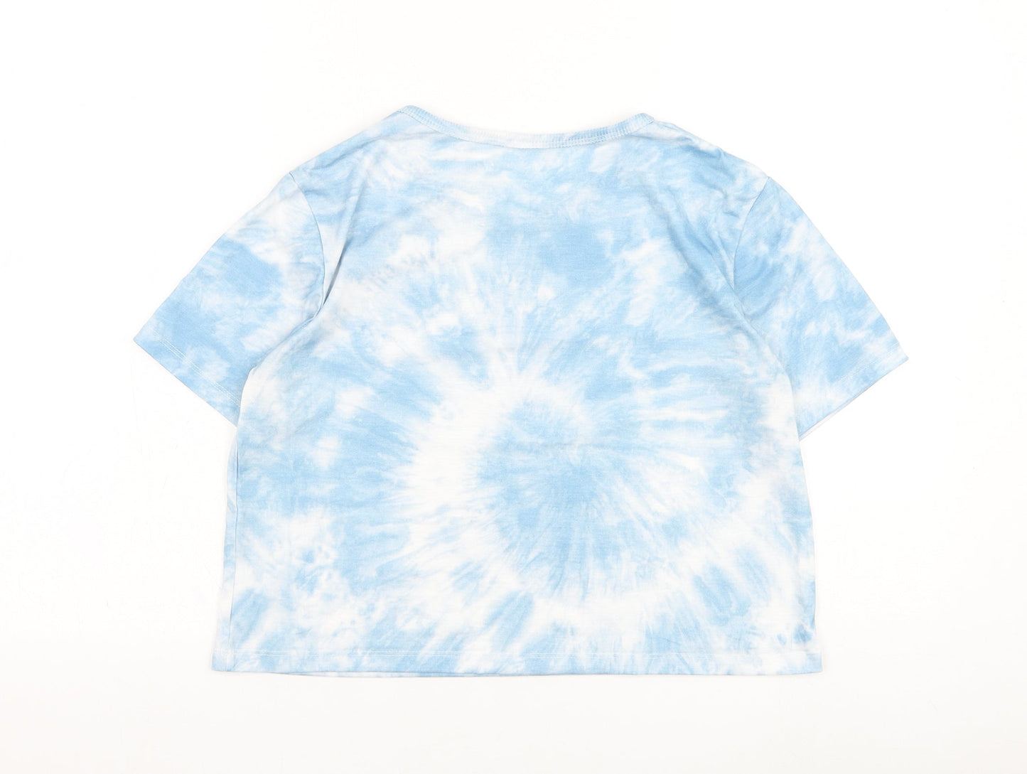 SheIn Girls Blue  Cotton Basic T-Shirt Size M Round Neck Pullover