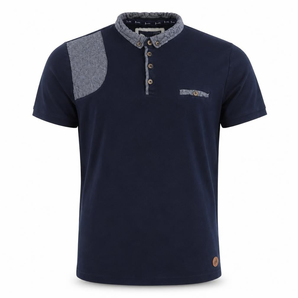 Code Mens Blue  Cotton  Polo Size L Collared Pullover