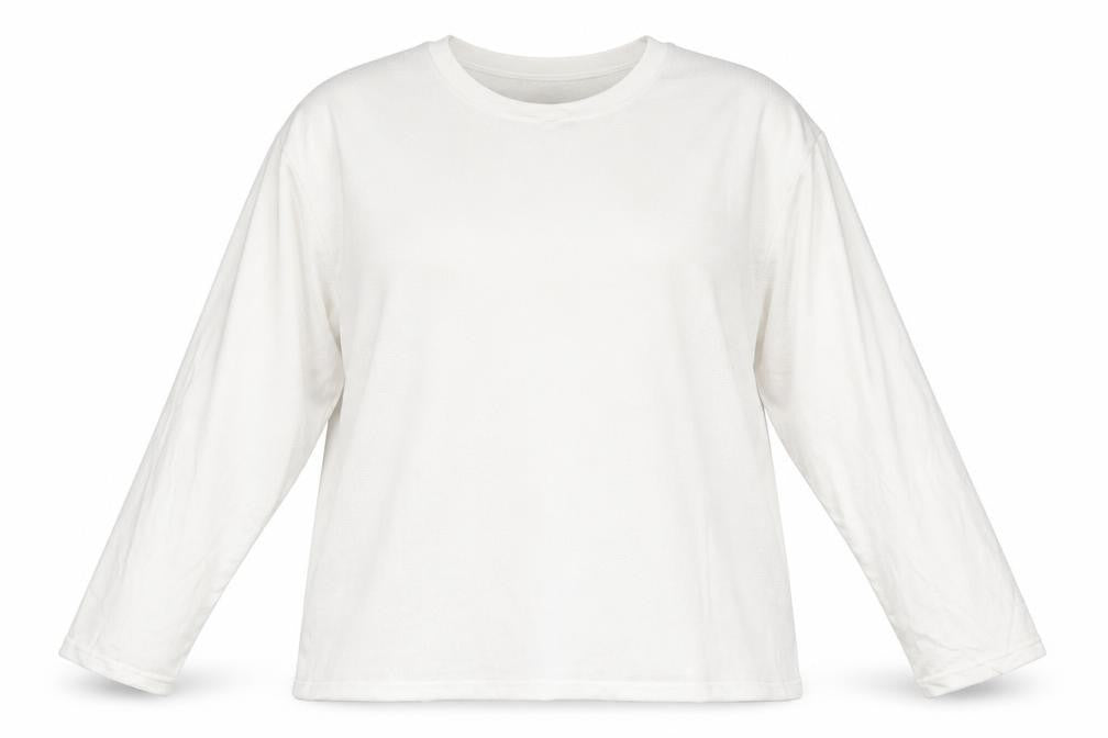 Dunnes Womens White  Polyester Jersey Blouse Size 2XL Round Neck