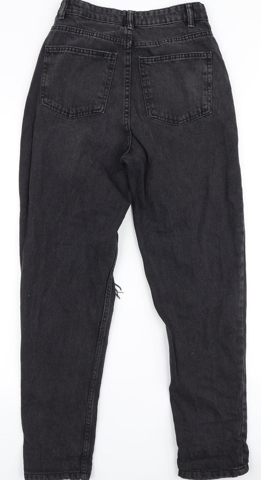 Denim Co Womens Black  100% Cotton Mom Jeans Size 6 L28 in Regular Zip