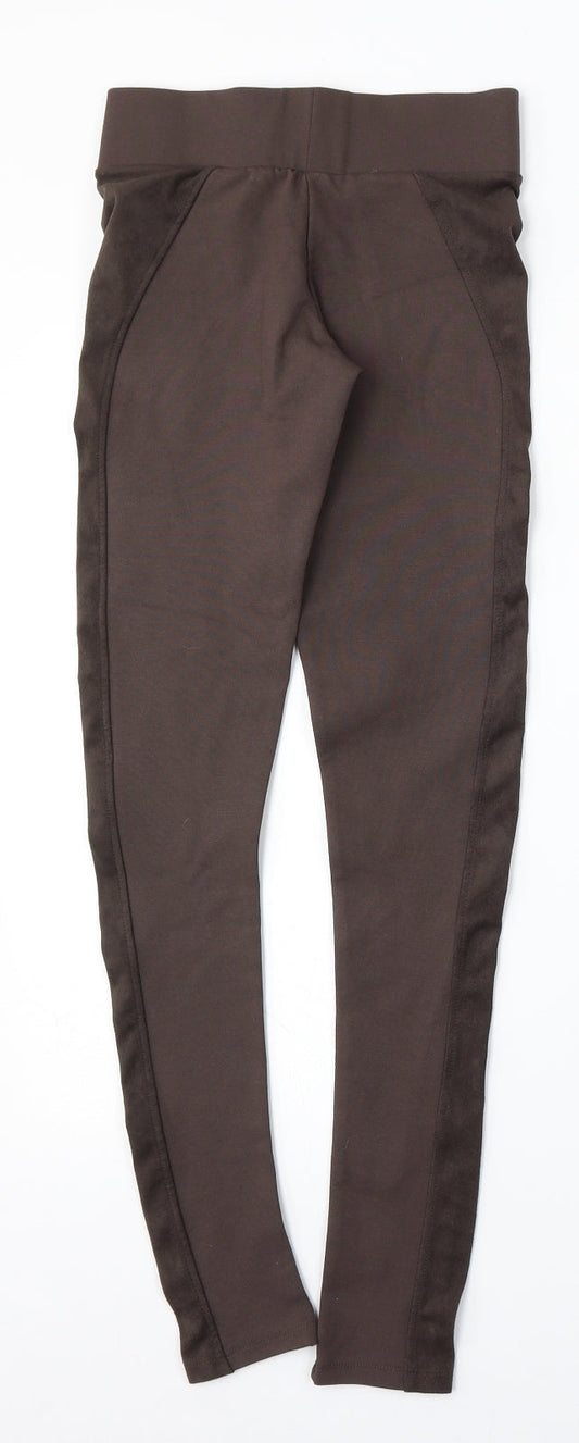 Mobilize Womens Brown  Viscose Jogger Trousers Size 24 L29 in Regular