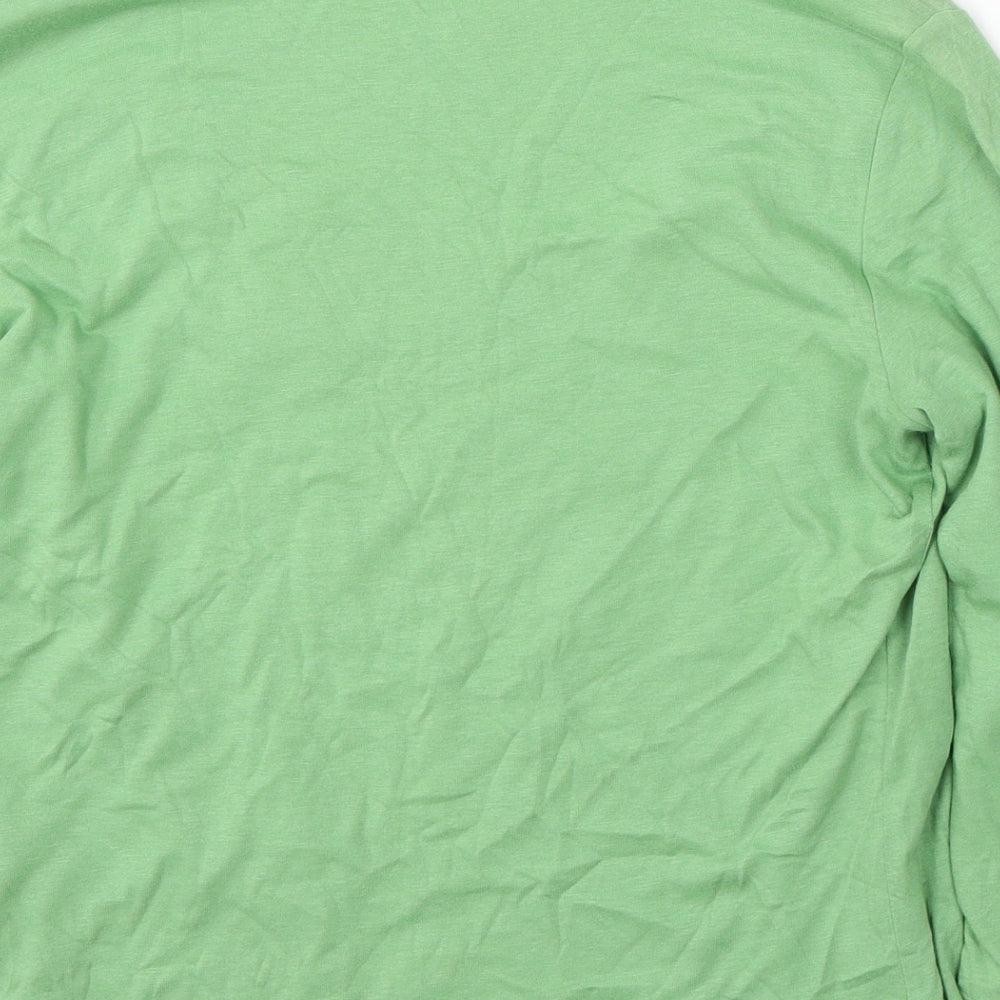 Per Una Womens Green Round Neck  Cotton Pullover Jumper Size 14