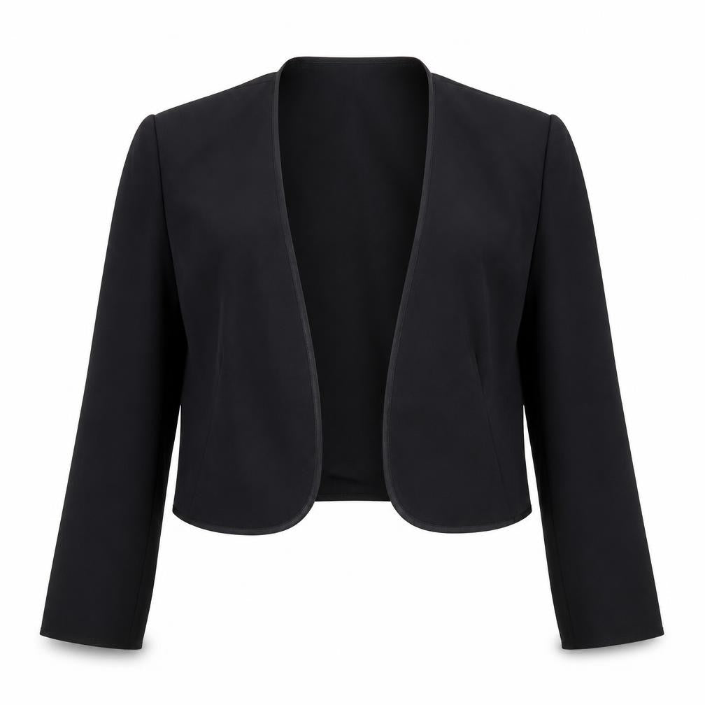 Richards Womens Black  Polyester Jacket Blazer Size 14