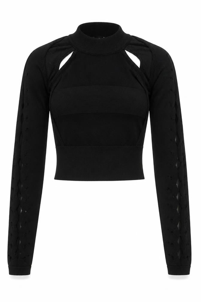River Island Womens Black Round Neck  Viscose Pullover Jumper Size 10