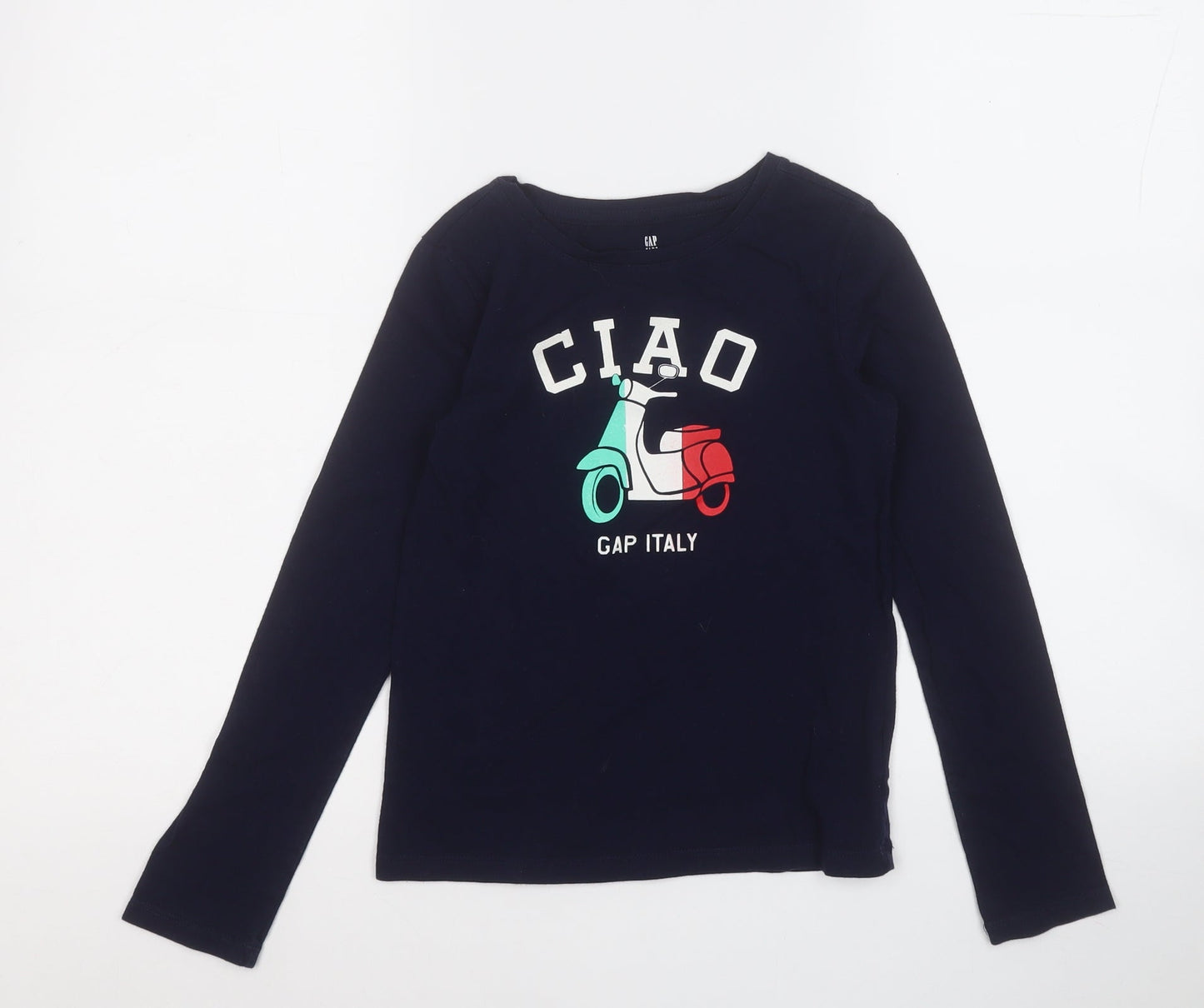 Gap Girls Blue  Cotton Basic T-Shirt Size M Round Neck