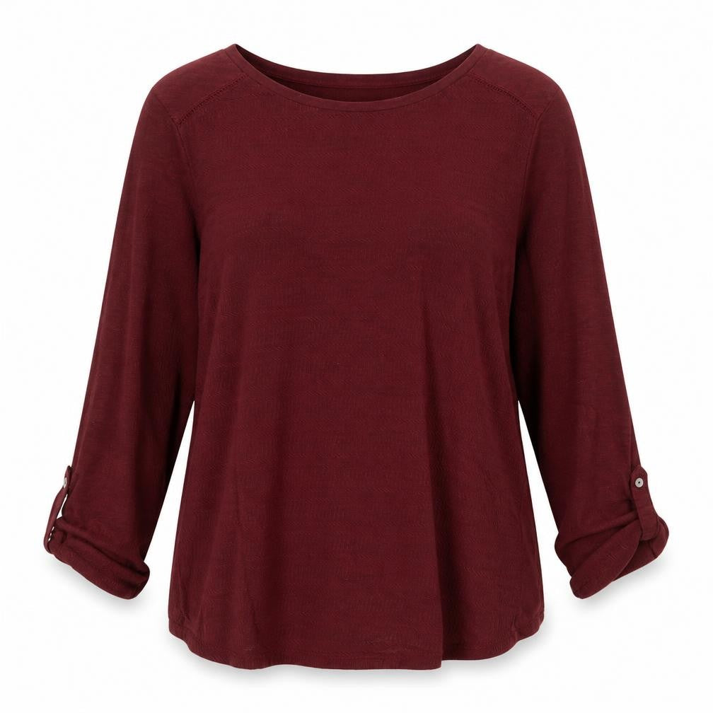 Dunnes Womens Red Round Neck  Cotton Pullover Jumper Size 12