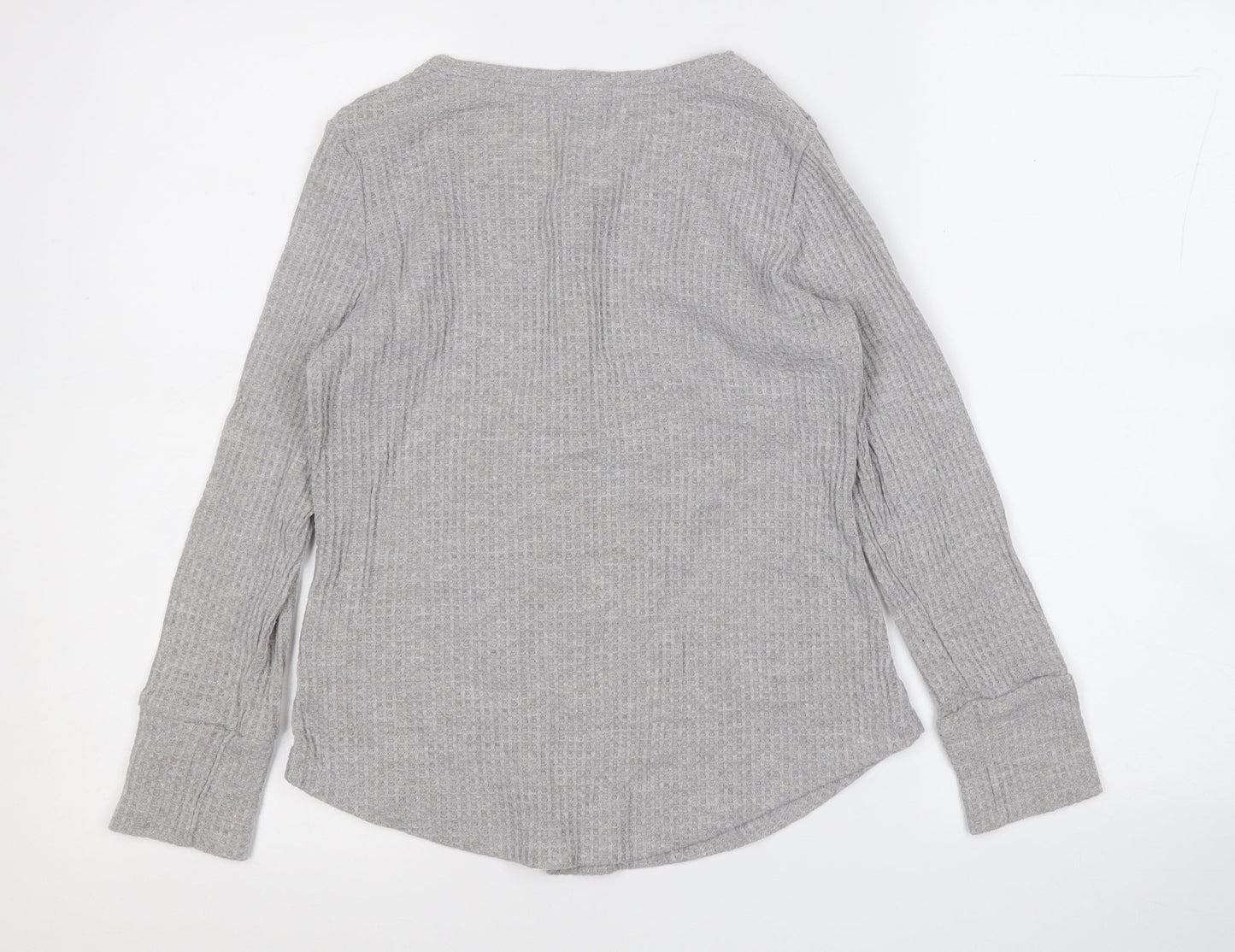 Papaya Womens Grey Round Neck  Polyester Pullover Jumper Size 10