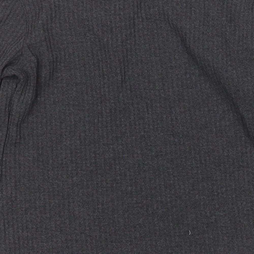 Papaya Womens Grey Round Neck  Polyester Pullover Jumper Size 10