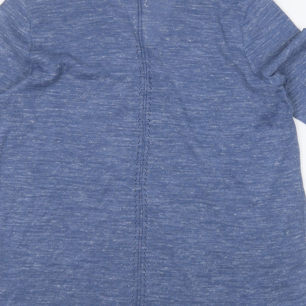 Amaryllis Womens Blue V-Neck  Acrylic Pullover Jumper Size 16