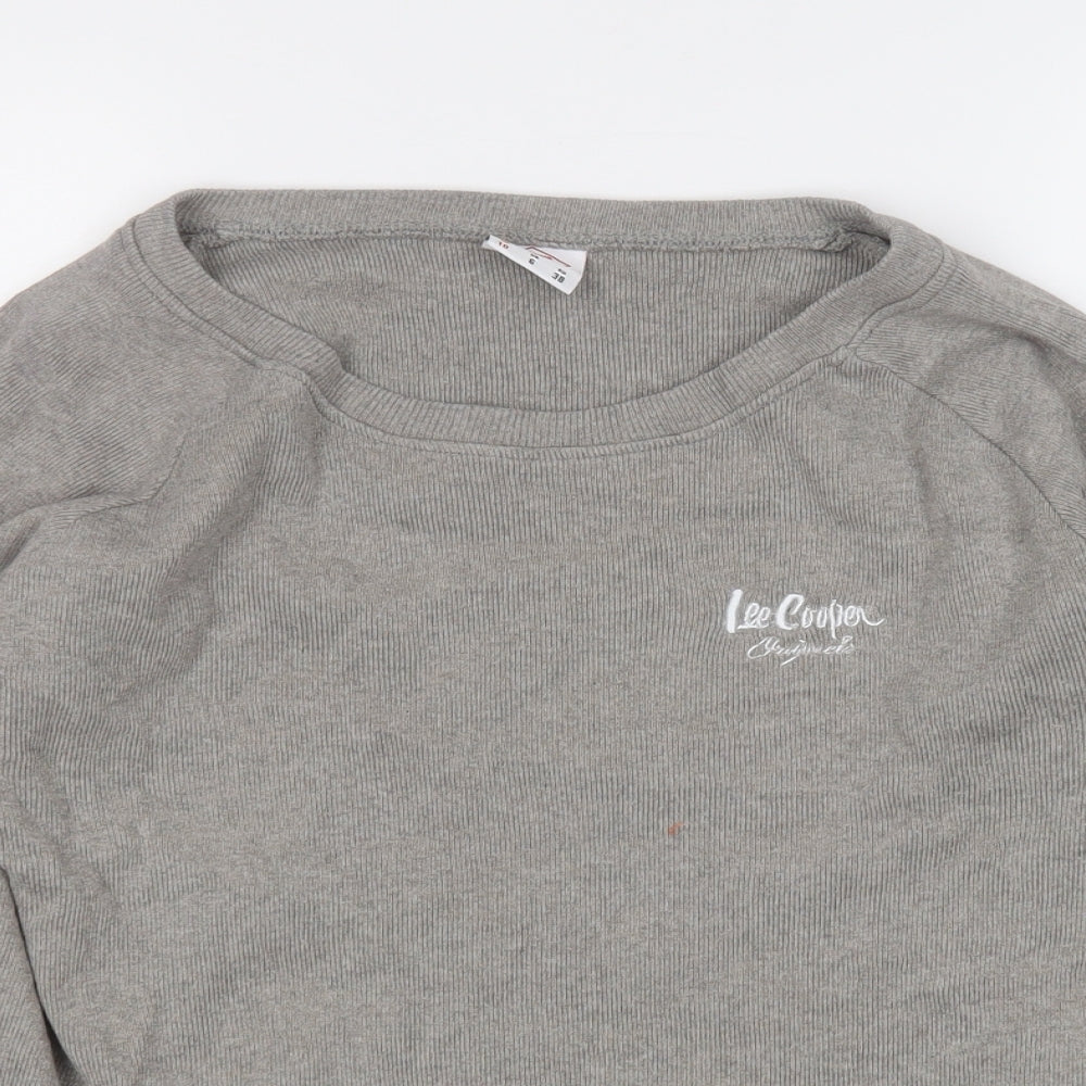 Lee Cooper Womens Beige  Cotton Pullover Sweatshirt Size 10