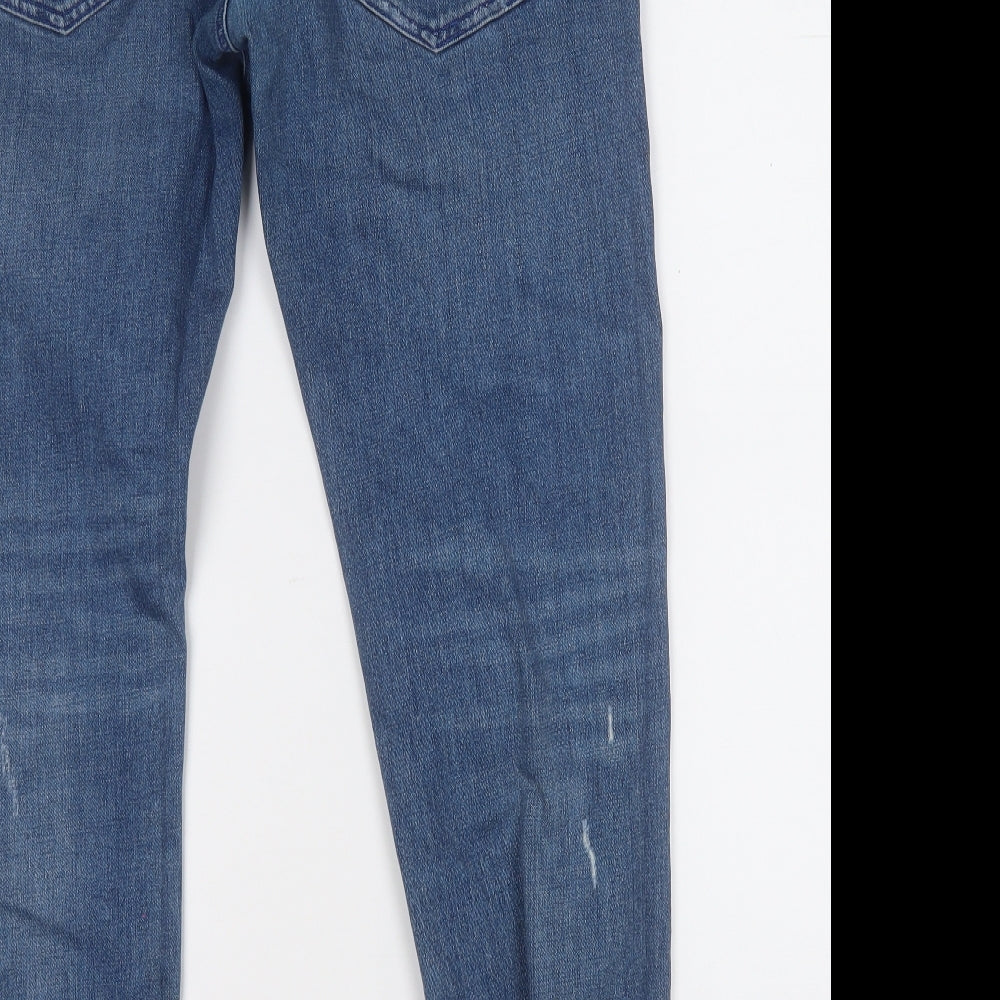 River Island Womens Blue  Cotton Skinny Jeans Size 34 L32 in Regular