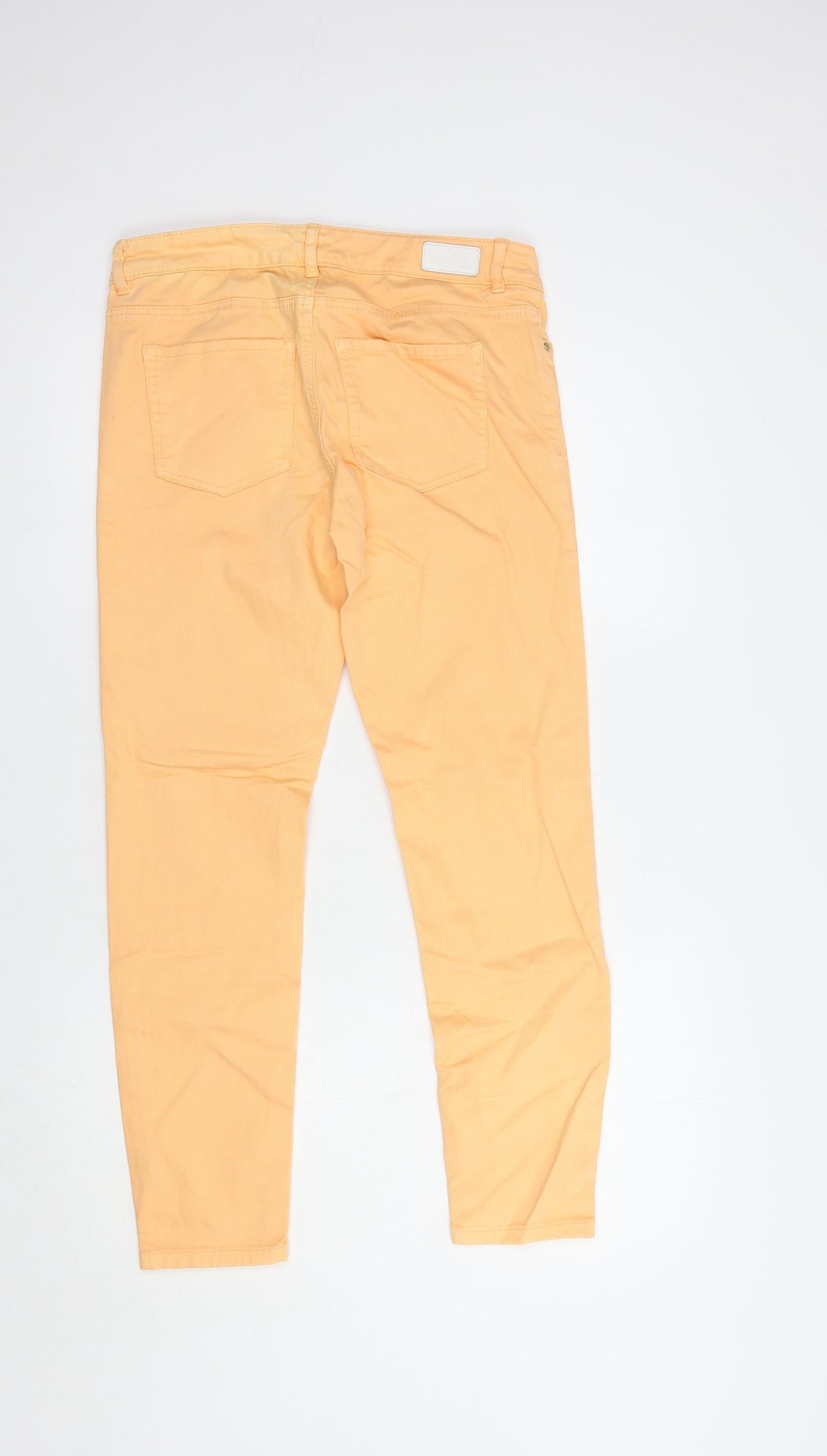 Esprit Womens Orange  Cotton Skinny Jeans Size 30 in L27 in Regular Button