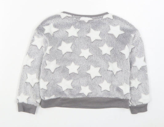 Defiant Boys Grey Geometric Polyester Pullover Sweatshirt Size 5-6 Years  Pullover