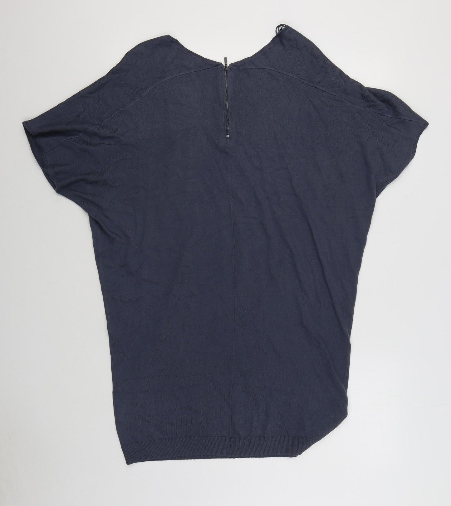 Espirit Womens Blue V-Neck  Viscose Pullover Jumper Size L