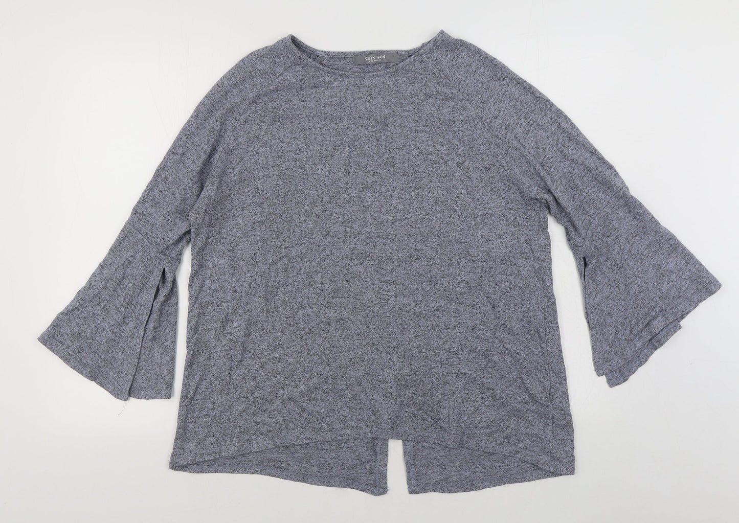COIN 1804 Womens Blue  Rayon Pullover Sweatshirt Size L  Pullover