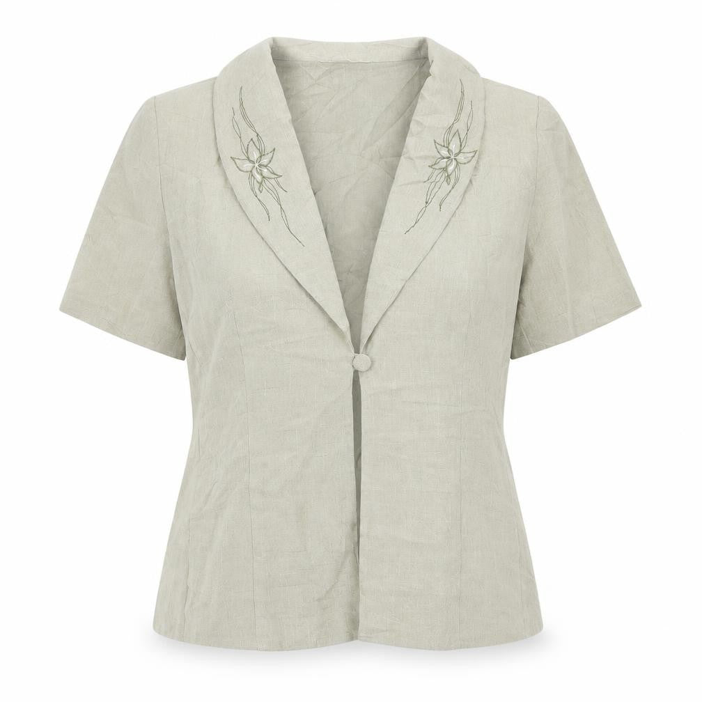 Berkertex Womens Green  Polyester Basic Button-Up Size 12 Collared