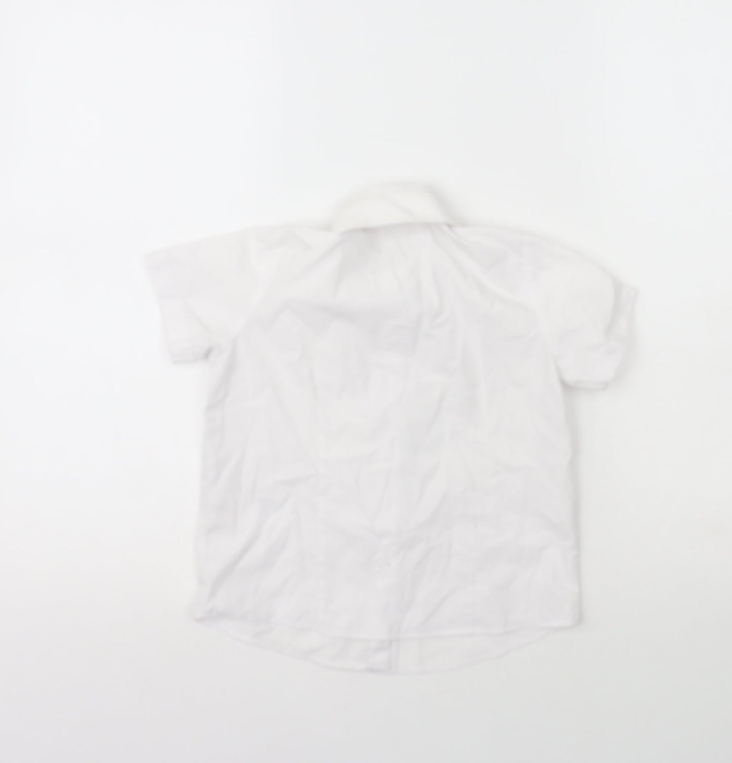 George Girls White  Polyester Basic Button-Up Size 4-5 Years Collared