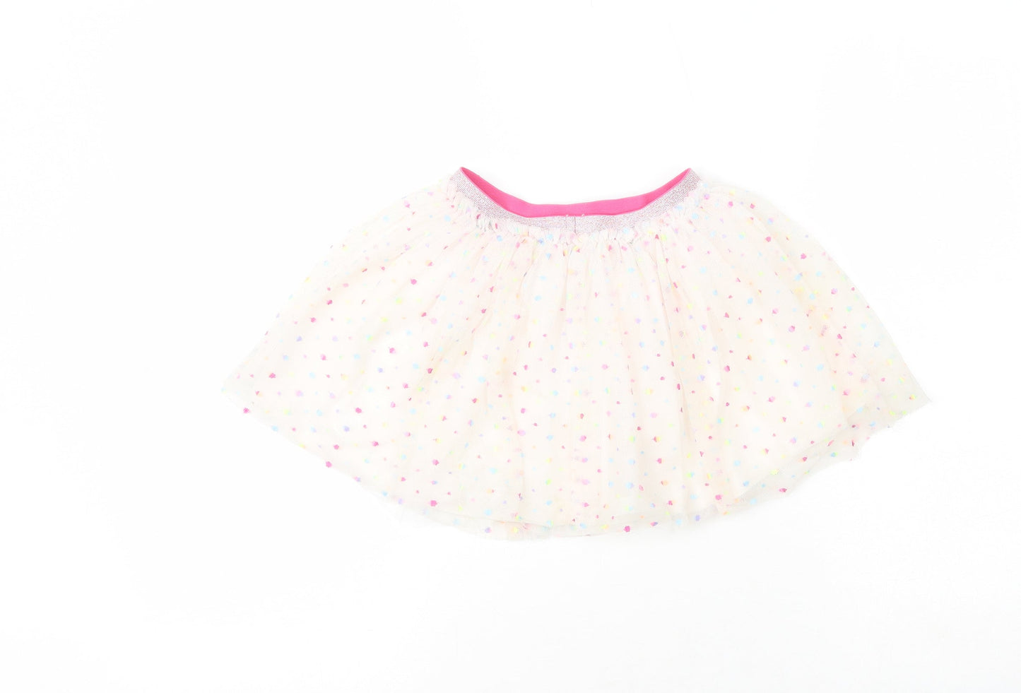Dunnes Girls Multicoloured Flecked Polyester Flare Skirt Size 2-3 Years  Regular