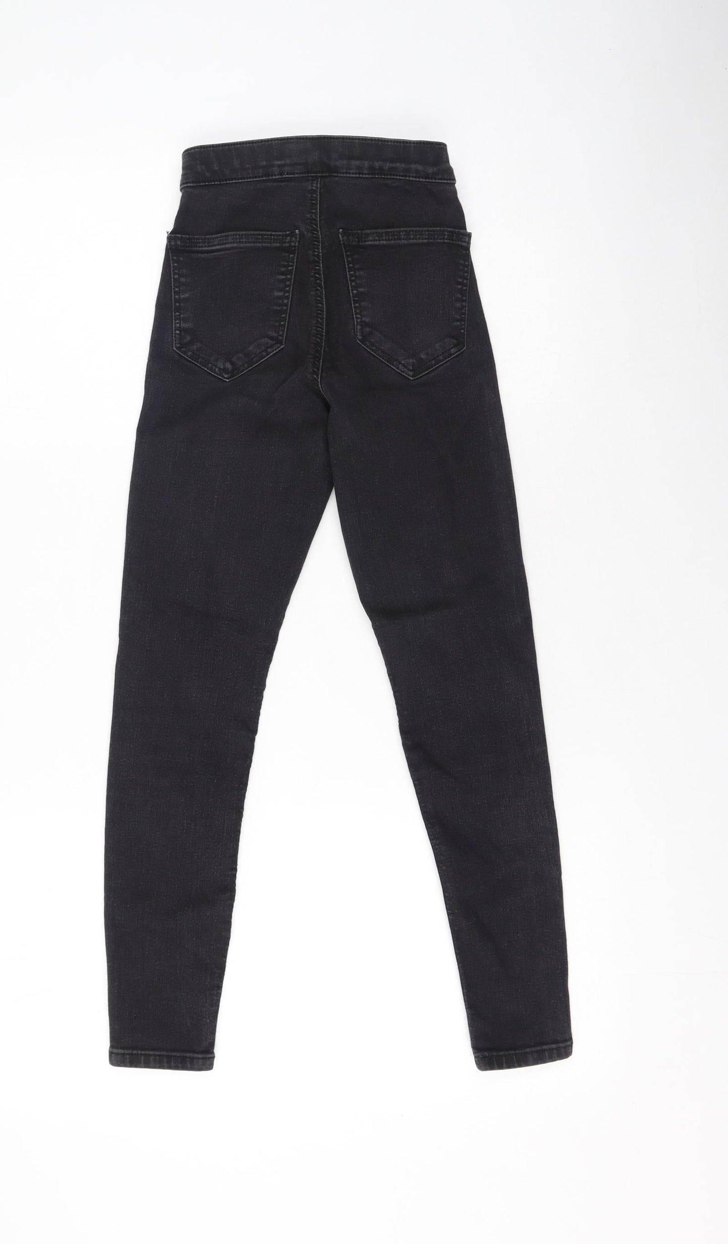 Topshop Womens Grey  Cotton Skinny Jeans Size 24 L28 in Regular