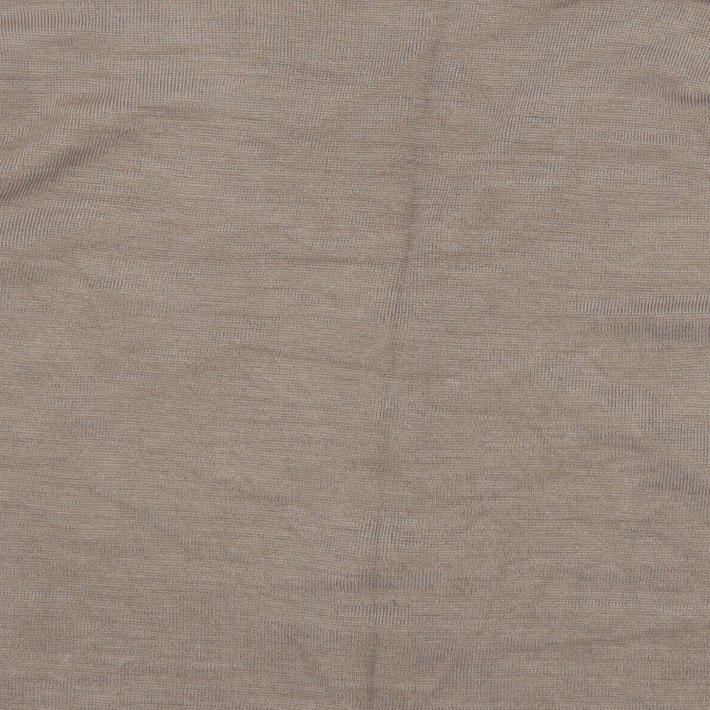 Damart Womens Brown V-Neck  Acrylic Cardigan Jumper Size S